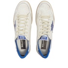 Golden Goose Men's Ball Star Leather Sneakers in White/Bluette