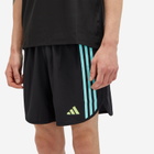 Adidas Men's OTR E 3 Stripe Short in Black/Flash Aqua