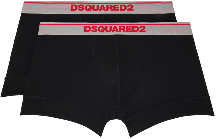 Photo: Dsquared2 Two-Pack Black Boxer Briefs