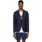 Hugo Blue Wool Aero Blazer