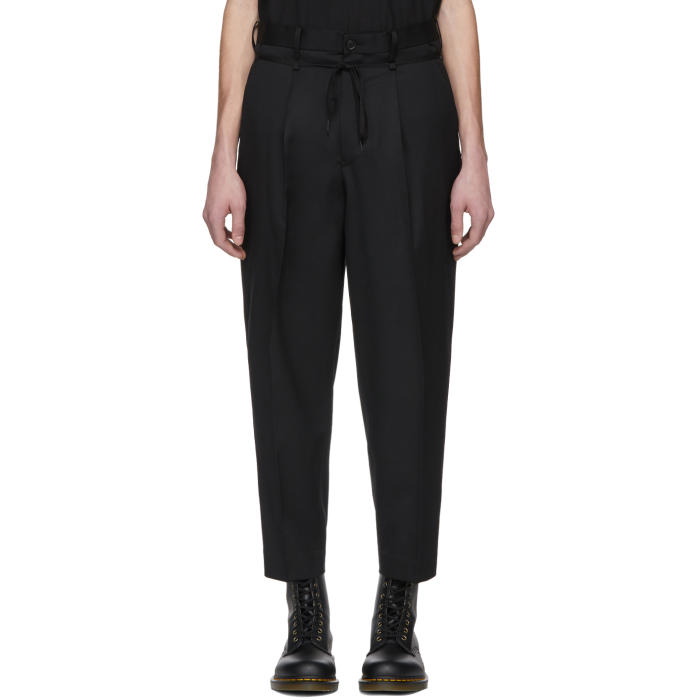 Photo: Doublet Black Wide Tapered Trousers 