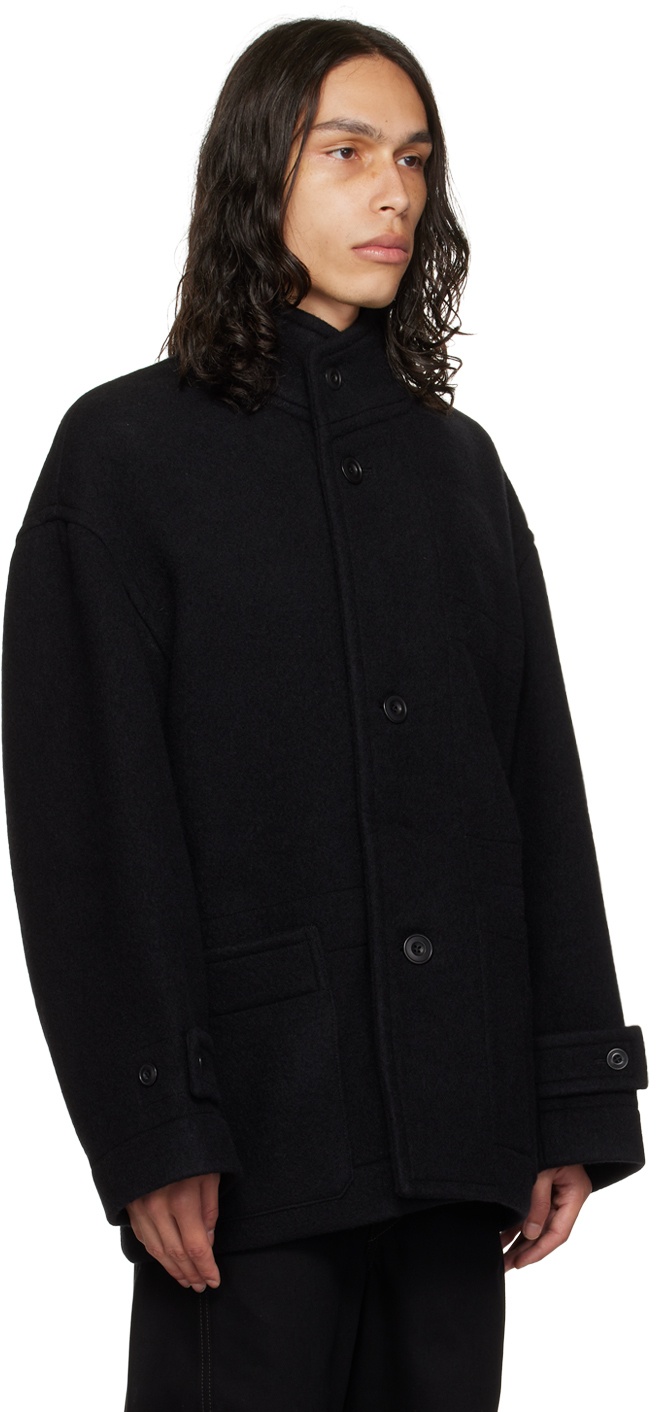 LEMAIRE Black Boxy Coat Lemaire