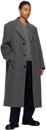 AMI Alexandre Mattiussi Gray Oversized Coat