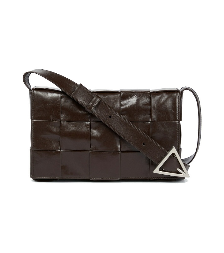 Photo: Bottega Veneta - Cassette Medium Intreccio leather bag