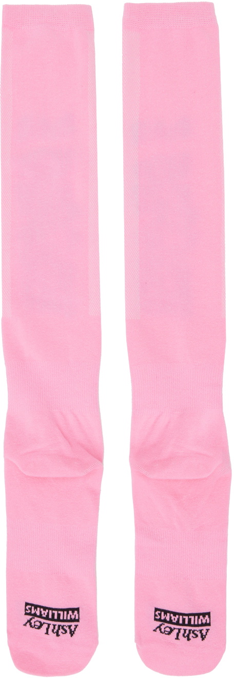 ashley williams ソックス　靴下 Ashley Williams Pink 'Suffer' Socks Ashley Williams
