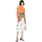 ASAI Red Patchwork Tie-Dye Turtleneck