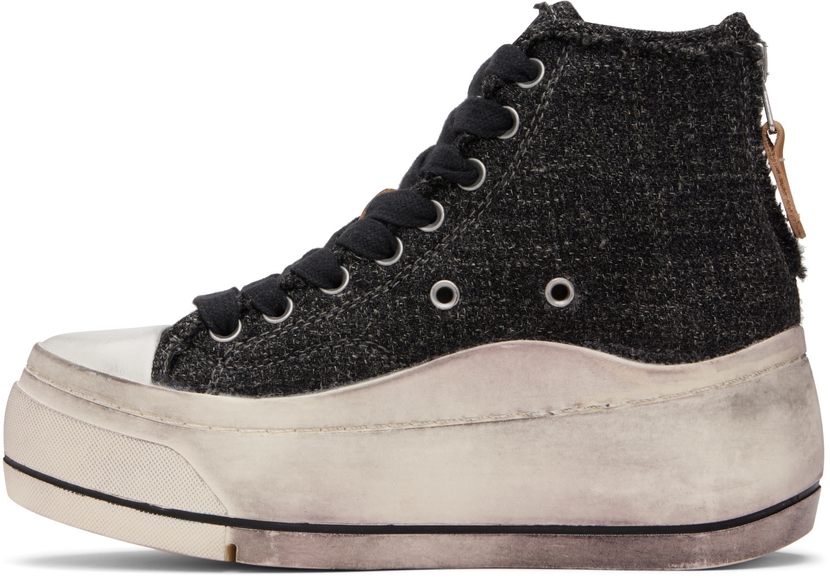 R13 Gray Kurt High Top Sneakers