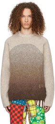 ERL Brown Gradient Rainbow Sweater