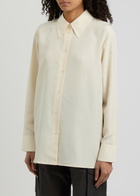 Rohe Washed Silk Shirt Cream