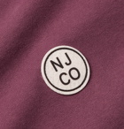 Nudie Jeans - Uno Logo-Appliquéd Organic Cotton-Jersey T-Shirt - Burgundy