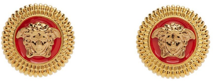 Photo: Versace Gold & Red Medusa Biggie Earrings