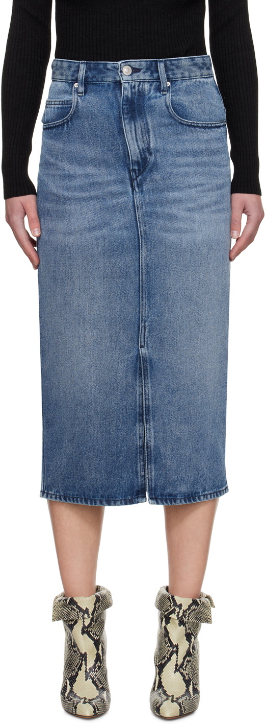 Isabel Marant Blue Tilauria Denim Midi Skirt Isabel Marant