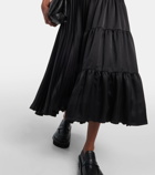 Noir Kei Ninomiya Pleated satin wrap skirt