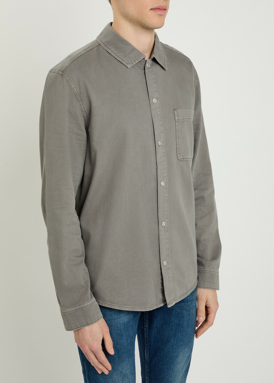 Paige Cotton-blend Shirt Grey