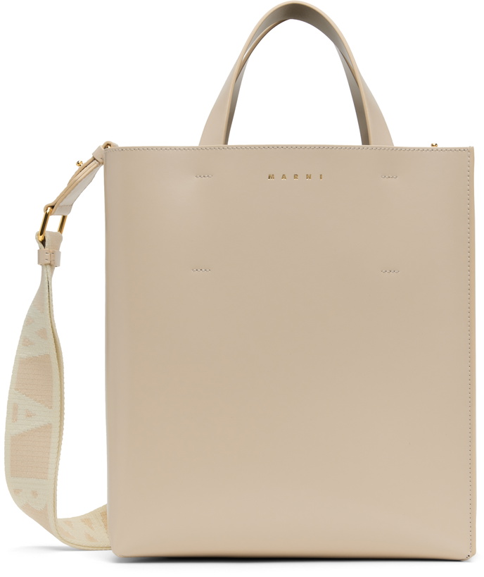 Marni Burgundy & Navy Museo Soft Teddy Tote Bag Marni