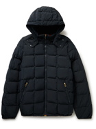 Paul Smith - Quilted Brushed-Shell Hooded Down Jacket - Blue