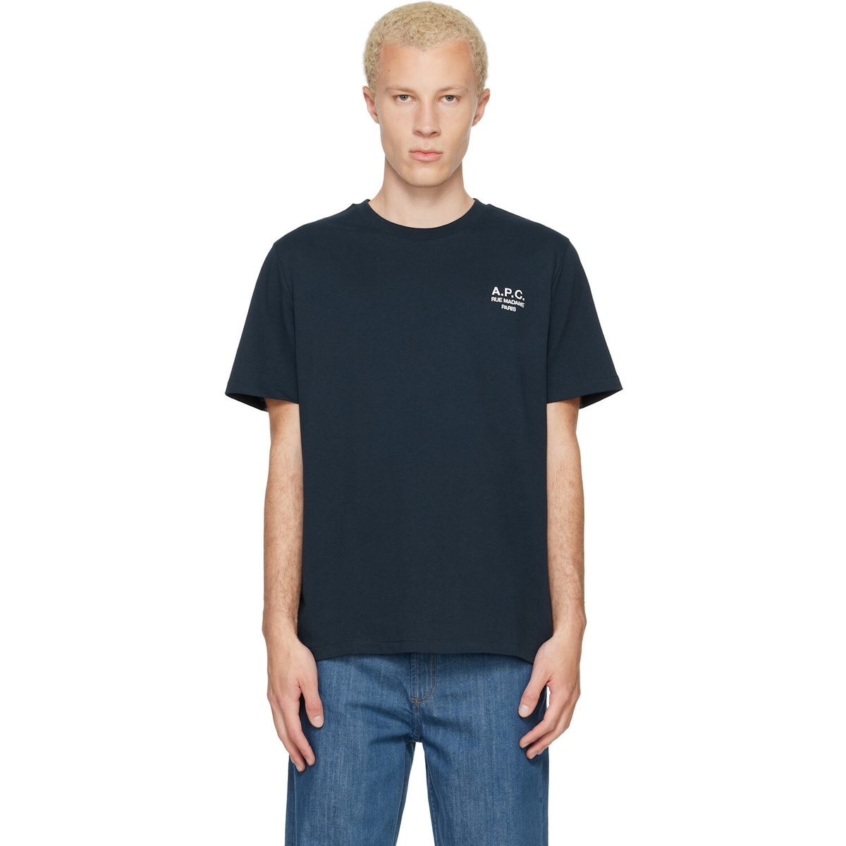 A.P.C. Navy Standard 'Rue Madame' T-shirt