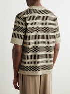 Mr P. - Striped Terry T-Shirt - Neutrals