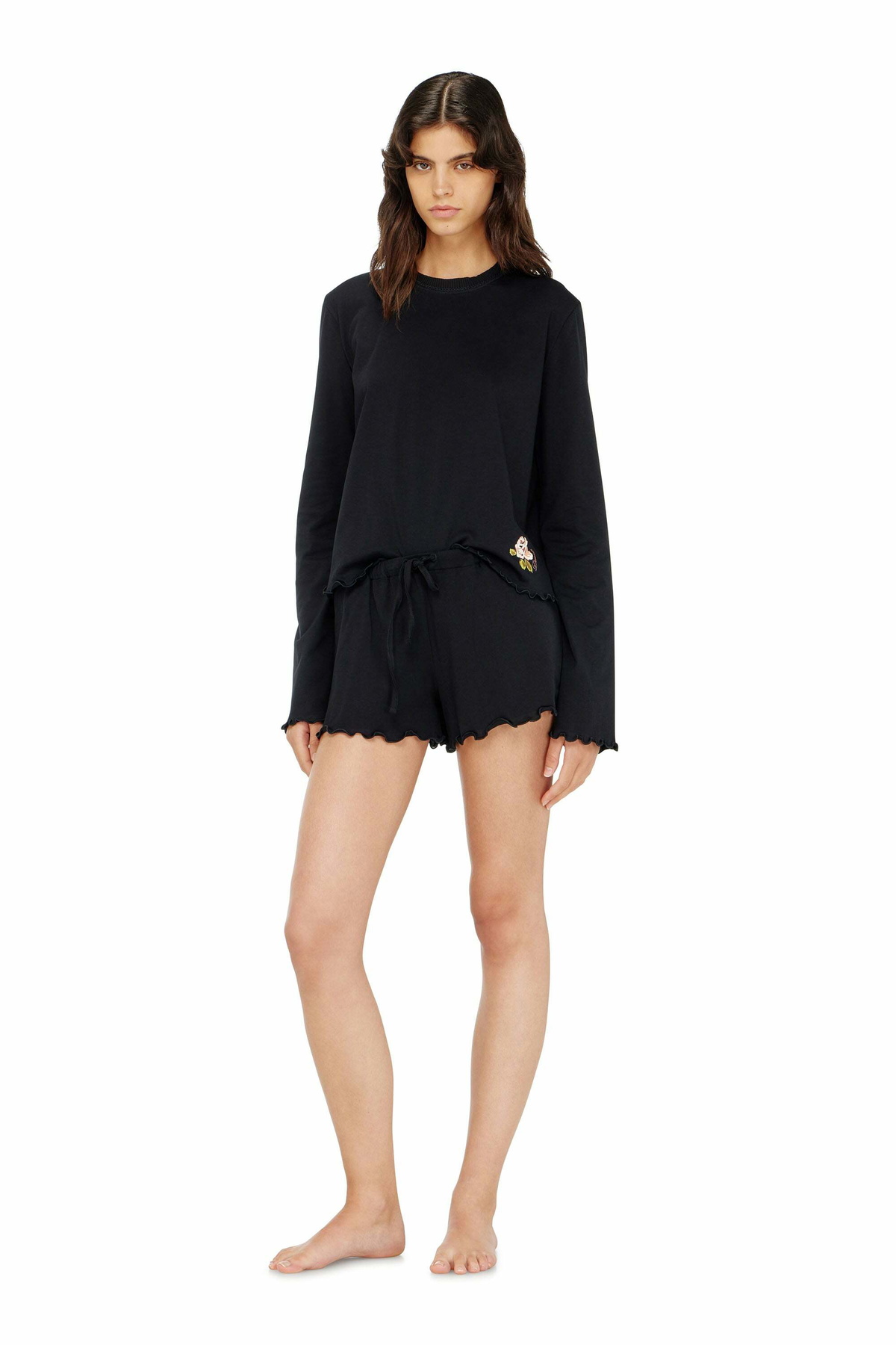 Diesel Pajama set in cotton with floral detail - Pajamas - Woman -