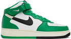 Nike Green & White Air Force 1 Mid '07 LV8 Sneakers