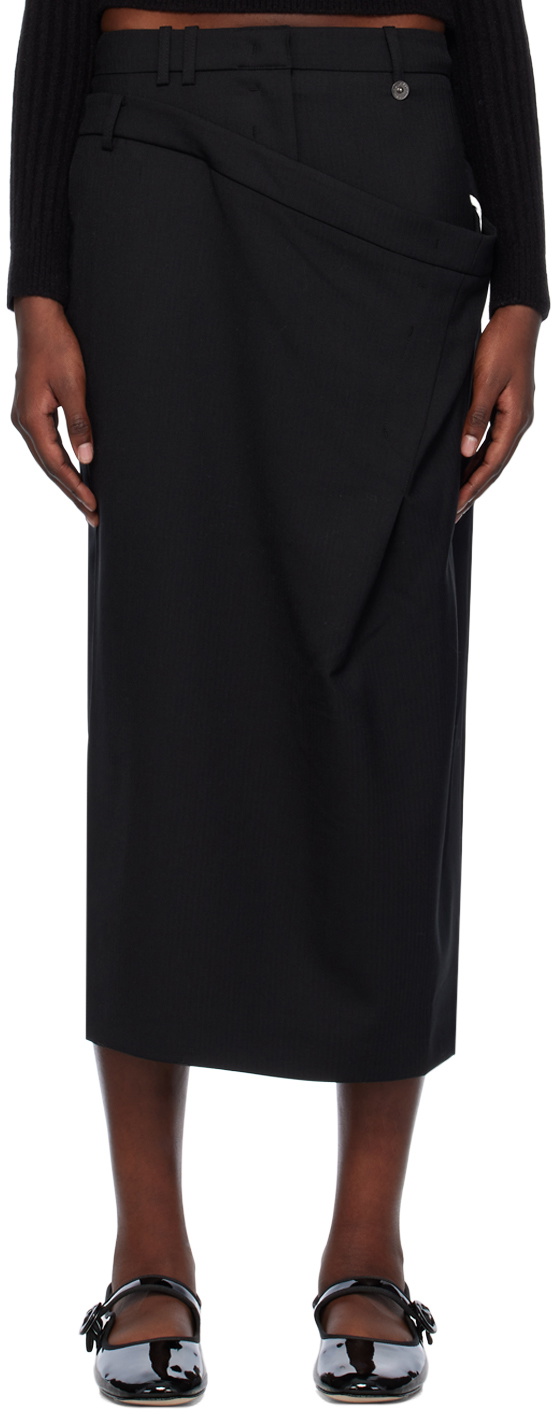 lesugiatelier Black Layered Maxi Skirt lesugiatelier