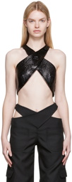 Courrèges Black Criss Cross Bra