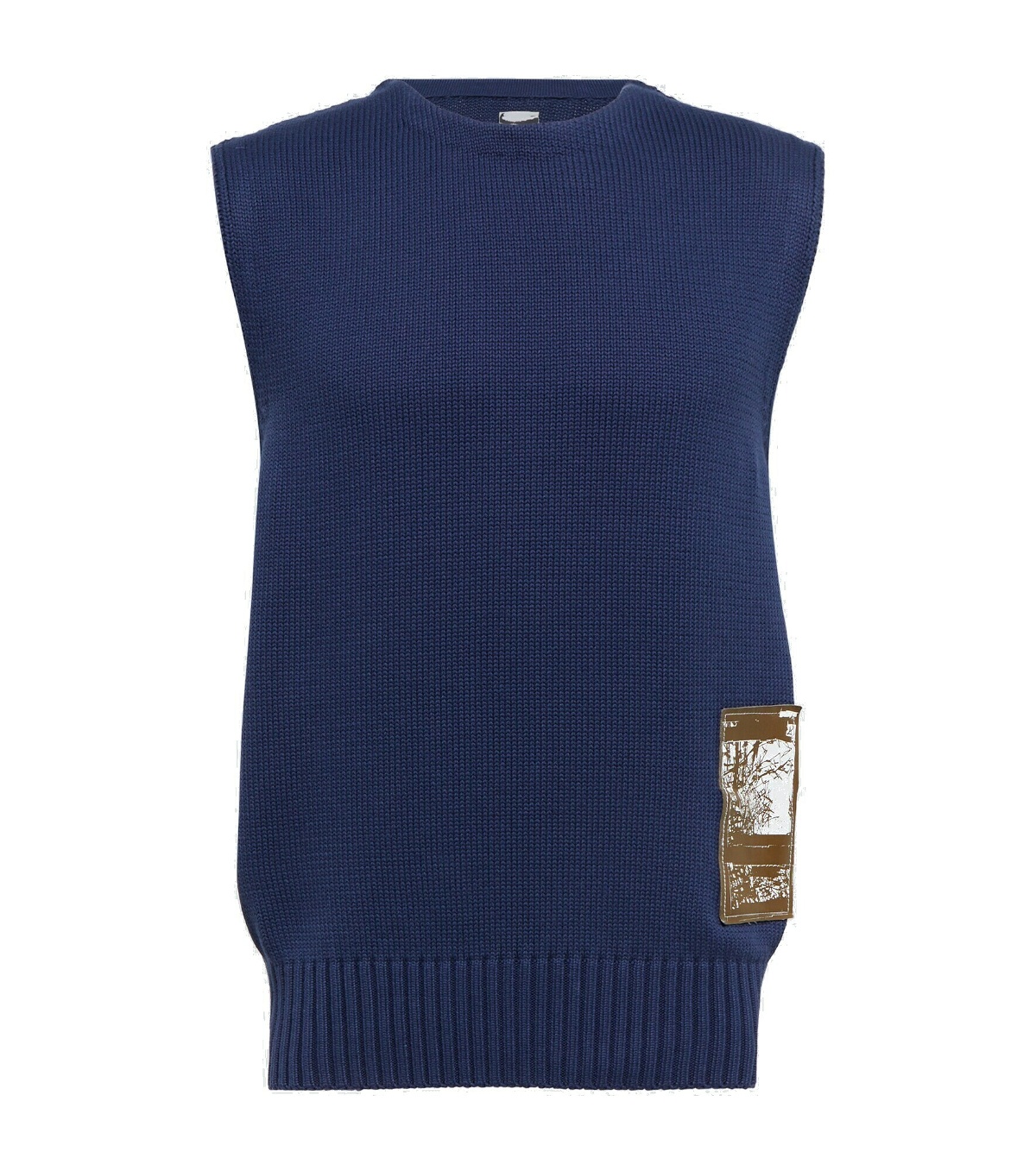 GR10K - Embroidered cotton sweater vest GR10K