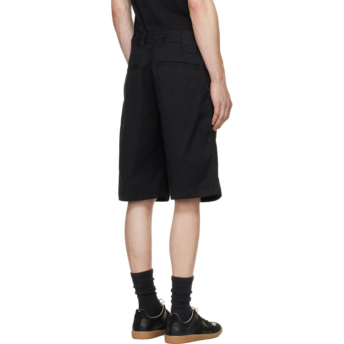 Diesel Black Cotton Stonewash Treatment Shorts