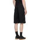 Diesel Black Cotton Stonewash Treatment Shorts