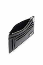 Diesel Leather card holder with zip pocket - Card cases Mens in Black