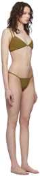 Christopher Esber Khaki Double Triangle Bikini