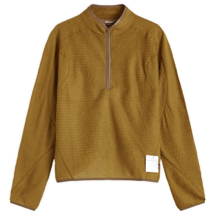 Photo: Satisfy Men's GhostFleece AD Light Half-Zip Sweatshirt in Seed