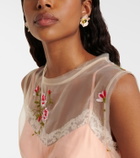 Simone Rocha Blooming Poppy embellished earrings