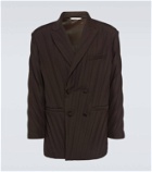 Valentino Pleated double-breasted blazer