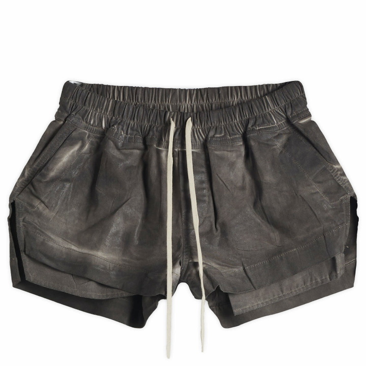Photo: Rick Owens DRKSHDW Women's Fog Boxer Shorts in Darkdust