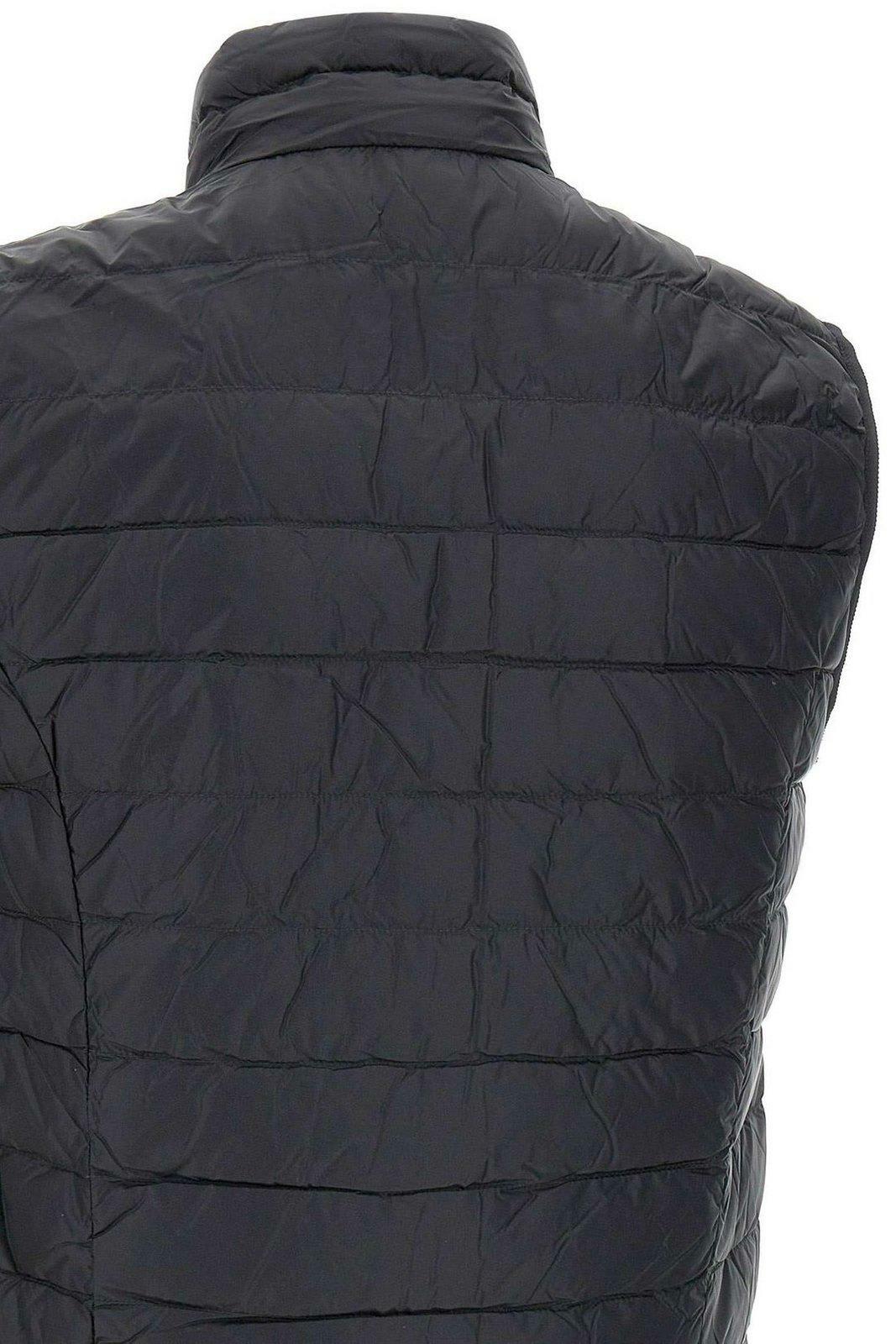 EA7 Logo Printed Quilted Padded Gilet