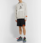 Heron Preston - Logo-Embroidered Printed Organic Cotton-Jersey Hoodie - Gray