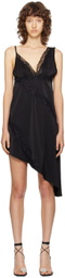 VAILLANT Black Asymmetrical Midi Dress