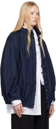 Dries Van Noten Navy Press-Stud Denim Jacket