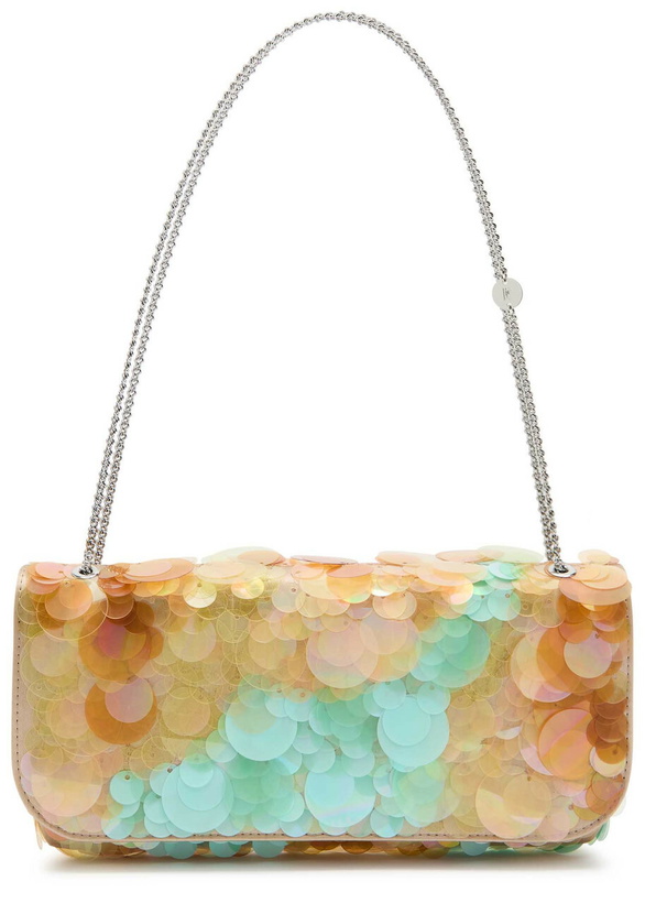 Photo: Rabanne Disc-embellished Leather Shoulder bag - Multicoloured - One Size