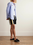 CHERRY LA - Baja Drag Straight-Leg Logo-Embroidered Nylon Drawstring Shorts - Black