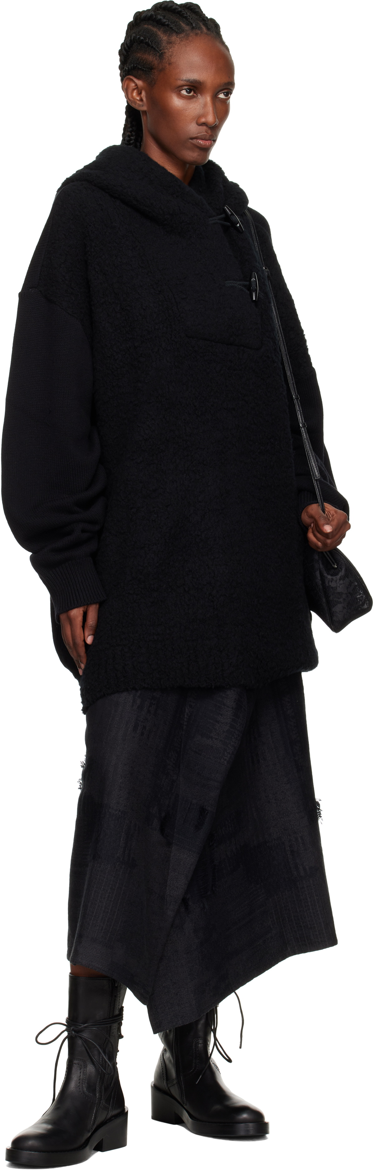 Y's Black Toggle Hoodie
