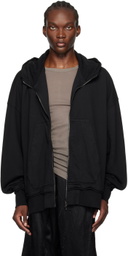 Julius Black Garment-Washed Hoodie