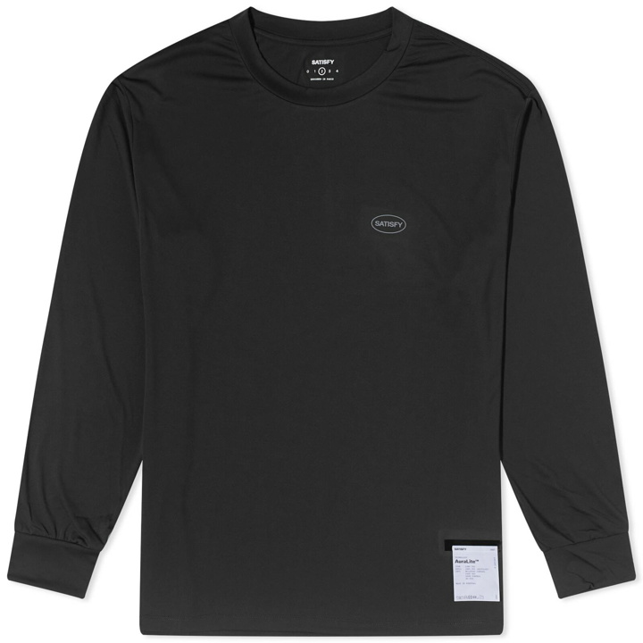 Photo: Satisfy Men's Auralite Long Sleeve T-Shirt in Black