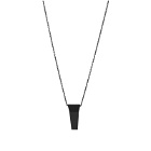 Rick Owens Men's Trunk Charm Necklace in Black