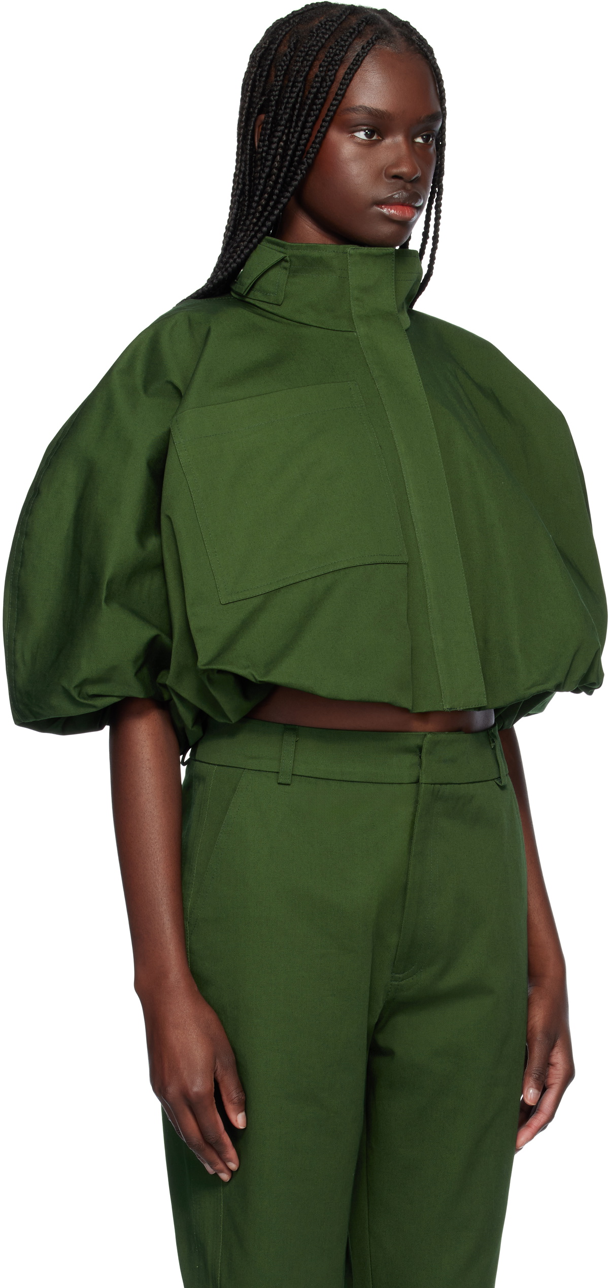 Renaissance Renaissance Green Tiny Bomber Jacket