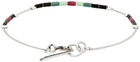 Isabel Marant Silver & Black Color Stripe Bracelet