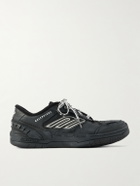 Balenciaga - Hamptons Logo-Appliquéd Distressed Leather Sneakers - Black