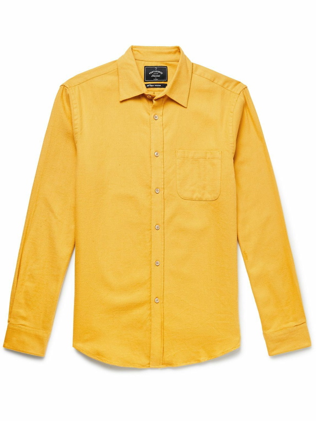 Photo: Portuguese Flannel - Lobo Cotton-Flannel Shirt - Yellow