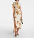 Magda Butrym Floral scarf-detail midi dress